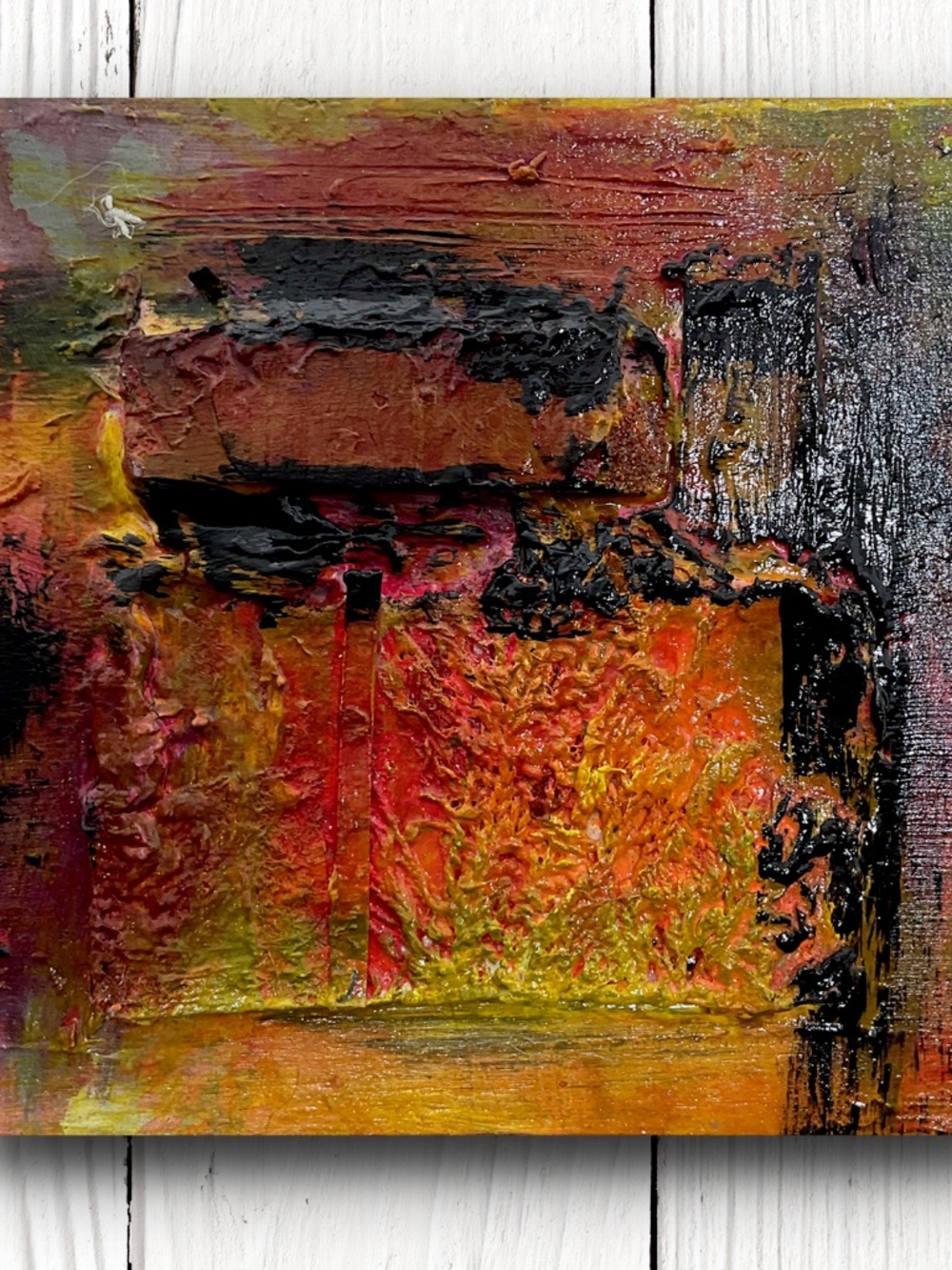 Original Dimensional Abstract Paintings on Wood - Whispering Voices